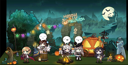 画像ギャラリー No.008のサムネイル画像 / 「ドルフロ」,ハロウィンを題材にした新スキン「狂月の招待状」が10月26日に登場。仮装した戦術人形達の姿に注目