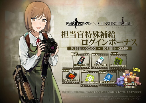 画像ギャラリー No.001のサムネイル画像 / 「ドルフロ」×「ガンスリンガー・ガール」コラボイベントが9月11日に開幕。イベントのあらすじやビジュアルも掲載