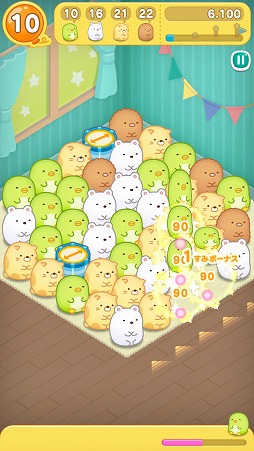 画像ギャラリー No.004のサムネイル画像 / 可愛いキャラを消去してハイスコアを狙おう。パズルゲーム「すみすみ」を紹介する「(ほぼ)日刊スマホゲーム通信」第1644回