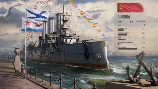World Of Warships Blitz の正式サービス開始日が1月18日に決定 事前登録でプレミアム艦艇 Aurora 獲得のチャンス