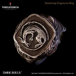 画像ギャラリー No.001のサムネイル画像 / 「DARK SOULS」シリーズの「静かに眠る竜印の指輪」がシルバーリングに。TORCH TORCHから8月に発売