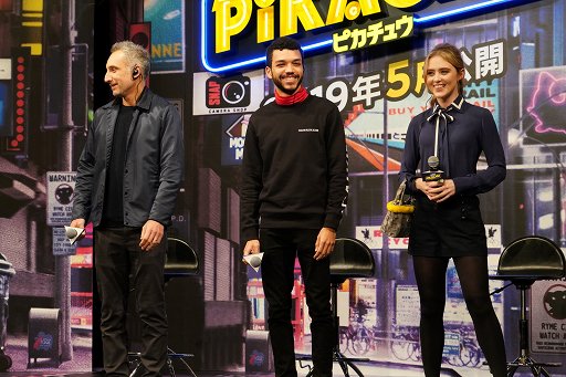画像ギャラリー No.001のサムネイル画像 / 実写映画「名探偵ピカチュウ」製作報告会見レポート。主人公ティム役のジャスティス・スミスさんを始めとする主要キャストが登場
