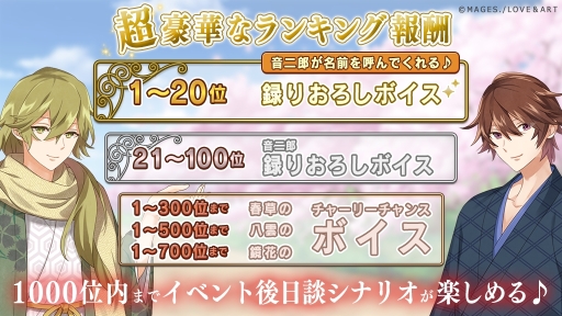 画像ギャラリー No.008のサムネイル画像 / 「明治東亰恋伽〜ハヰカラデヱト〜」でイベント「恋花のつぼみ」が開催。桜に関する7つの物語が楽しめる