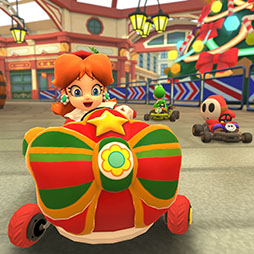 画像ギャラリー No.006のサムネイル画像 / 「マリオカート ツアー」でロンドンツアーが本日スタート。新キャラ「デイジー(サンタ)」「ワルイージ(バスドライバー)」も参戦