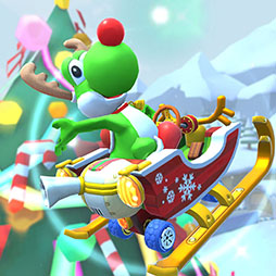 画像ギャラリー No.006のサムネイル画像 / 「マリオカート ツアー」で2019 ファイナルツアーがスタート。新キャラの「ヨッシー(トナカイ)」「ポリーン(パーティ)」も登場