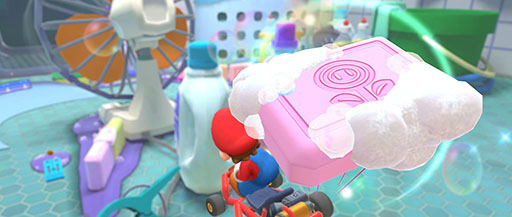画像ギャラリー No.009のサムネイル画像 / 「マリオカート ツアー」,8月9日にスタートするバカンスツアーの情報が公開に。バスルームを舞台にしたシャボンロードでレースを楽しめる