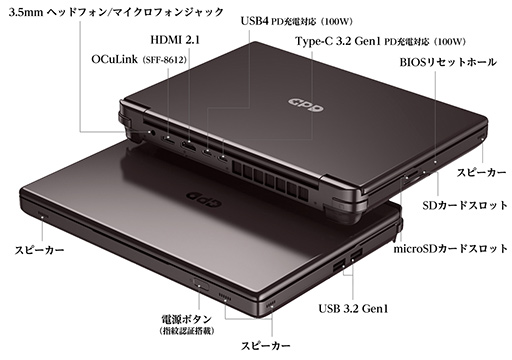画像集 No.003のサムネイル画像 / 搭載APUをパワーアップした10.1型ゲームノートPC「GPD WIN Max 2 2023」が7月下旬以降に国内発売