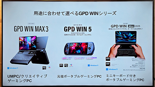 画像ギャラリー No.018のサムネイル画像 / 9インチ級の小型ゲーミングPC「GPD WIN Max 3」の実機を写真でチェック。小さいながらも充実したスペックでバッテリー交換もできる