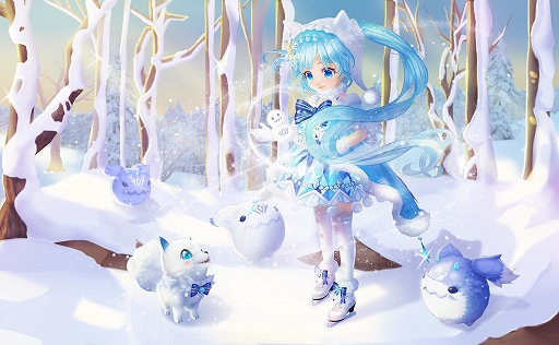 画像ギャラリー No.003のサムネイル画像 / 「暁のエピカ」,新Sランク英雄「【氷上の舞姫】ミント」(CV:西田望見)が登場