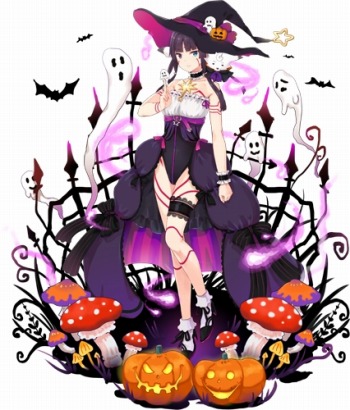 画像ギャラリー No.006のサムネイル画像 / 「戦極姫Mobile」,ハロウィン衣装の「安倍晴明」がイベントガチャに登場。11月8日より開催