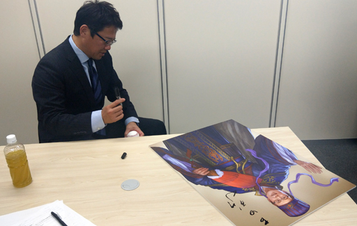 画像ギャラリー No.007のサムネイル画像 / 古田敦也さん,諸葛孔明になる。スクエニのスマホアプリ「破軍・三國志」のボイス収録現場に潜入