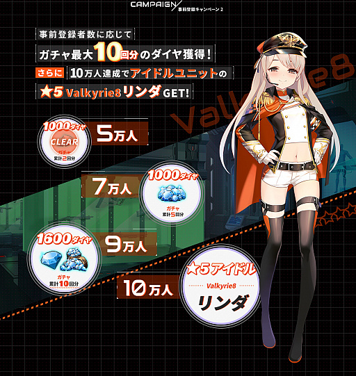 画像ギャラリー No.002のサムネイル画像 / 「女神にキスを!〜Goddess Kiss〜」,事前登録数5万突破でダイヤ1000個の配布が決定