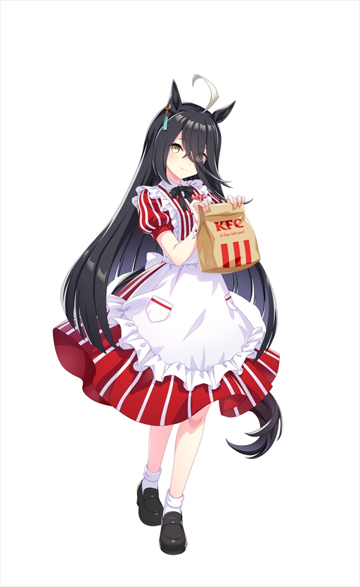 画像ギャラリー No.010のサムネイル画像 / 「ウマ娘 プリティーダービー」×「KFC」コラボが本日スタート。コラボ仕様のマンハッタンカフェの描き下ろしイラストを独占公開!