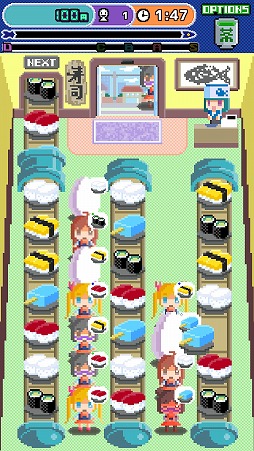 画像ギャラリー No.002のサムネイル画像 / 回転寿司をテーマにしたパズルアクション「Peko Peko Sushi」を紹介する「(ほぼ)日刊スマホゲーム通信」第1685回