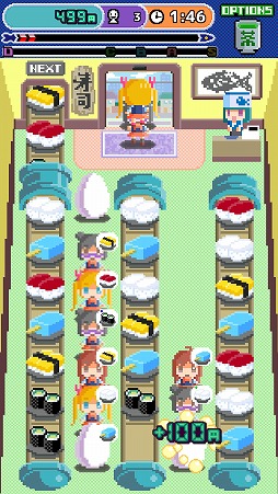 画像ギャラリー No.003のサムネイル画像 / 回転寿司をテーマにしたパズルアクション「Peko Peko Sushi」を紹介する「(ほぼ)日刊スマホゲーム通信」第1685回