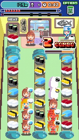 画像ギャラリー No.004のサムネイル画像 / 回転寿司をテーマにしたパズルアクション「Peko Peko Sushi」を紹介する「(ほぼ)日刊スマホゲーム通信」第1685回
