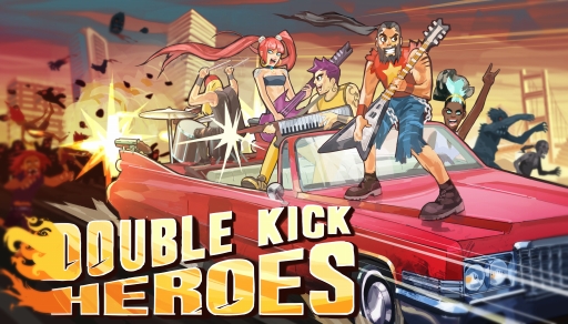 画像ギャラリー No.001のサムネイル画像 / 「Double Kick Heroes」のアーリーアクセスがSteamでスタート。リズムゲームとSTGが融合したタイトル