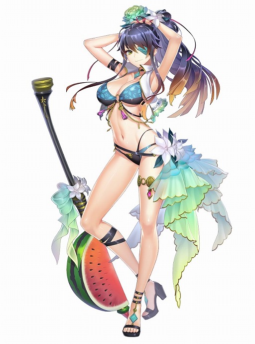 画像ギャラリー No.005のサムネイル画像 / 「三国BASSA!!」,水着姿の夏侯淵が登場するイベント「真夏の冷涼少女」を開催