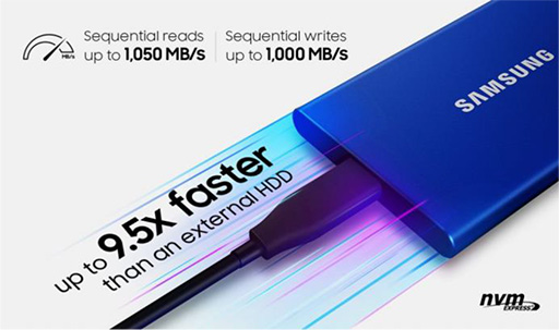 Samsung製の外付けSSD「Portable SSD T7」が6月上旬に国内発売。内部