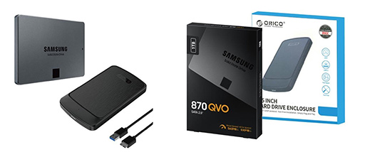 画像集#001のサムネイル/Samsung製SATA SSD「870 QVO」のUSB接続ケース付きモデルが登場