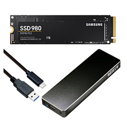 画像集#001のサムネイル/Samsung製M.2 SSD「980」にUSB接続ケース付属モデルが登場