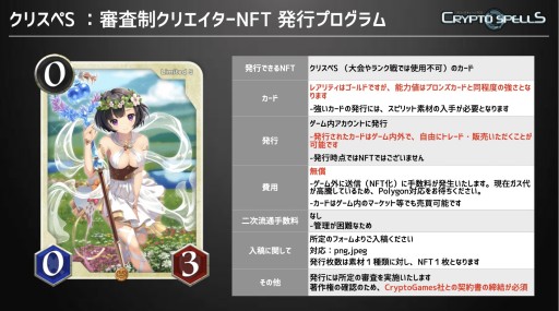 画像ギャラリー No.002のサムネイル画像 / 「クリプトスペルズ」,ゲームで使用できるクリエイター向けNFT発行プログラムを開始