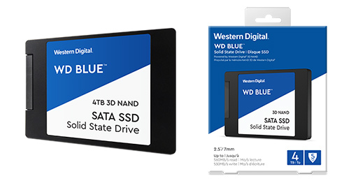 画像ギャラリー No.002のサムネイル画像 / テックウインド,2.5インチSSD「WD Blue」の4TBモデルを取扱い開始