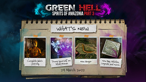 画像ギャラリー No.004のサムネイル画像 / 密林サバイバルアクション「Green Hell」,“Spirits of Amazonia Part 3”をPC版に向けてリリース。無料コンテンツアップデートシリーズ最終章