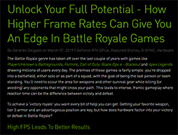 画像ギャラリー No.002のサムネイル画像 / 「高性能GPUと高リフレッシュレートディスプレイの組み合わせはゲームの勝率を上げる」。NVIDIAが調査結果を公表