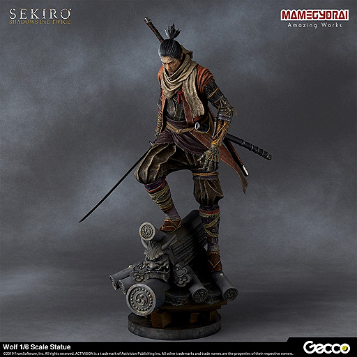 Sekiro 主人公 狼の1 6スケール スタチューが登場 体のラインや忍義手 そして台座まで ディテールにこだわった造形に