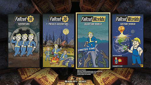 画像ギャラリー No.005のサムネイル画像 / 「Fallout 76」,自分だけのアパラチアを作り出せるという新システム“Fallout Worlds”が発表。9月のアップデートで正式実装予定
