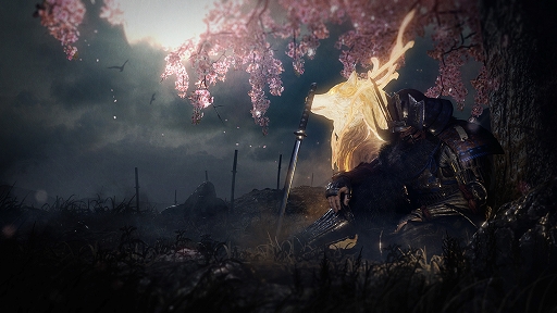 画像ギャラリー No.001のサムネイル画像 / 「仁王2」のティザーサイトがオープン。桜の下に佇む鎧武者と光を放つ獣が描かれたビジュアルも公開に