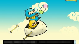 画像ギャラリー No.002のサムネイル画像 / 手裏剣を投げつけるアクションゲーム「おしのびさん ソラオの手裏剣ショット」を紹介する「(ほぼ)日刊スマホゲーム通信」第1742回