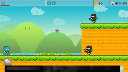 画像ギャラリー No.004のサムネイル画像 / 手裏剣を投げつけるアクションゲーム「おしのびさん ソラオの手裏剣ショット」を紹介する「(ほぼ)日刊スマホゲーム通信」第1742回