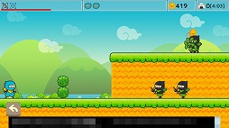 画像ギャラリー No.007のサムネイル画像 / 手裏剣を投げつけるアクションゲーム「おしのびさん ソラオの手裏剣ショット」を紹介する「(ほぼ)日刊スマホゲーム通信」第1742回