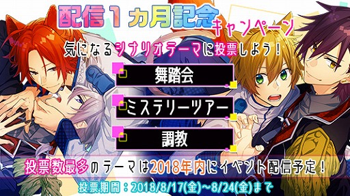 画像ギャラリー No.002のサムネイル画像 / 「テキカレ」,シナリオテーマを投票で決めるキャンペーンが開催