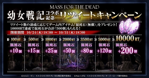 画像ギャラリー No.002のサムネイル画像 / 「MASS FOR THE DEAD」×「幼女戦記」コラボが11月に開催決定。10月29日からはTwitterキャンペーンも