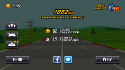 画像ギャラリー No.008のサムネイル画像 / 障害をハンドルさばきで切り抜けろ! スマホ向けレースゲーム「Retro Highway」を紹介する「(ほぼ)日刊スマホゲーム通信」第1763回