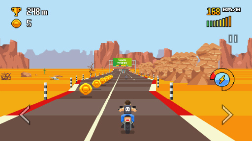 画像ギャラリー No.011のサムネイル画像 / 障害をハンドルさばきで切り抜けろ! スマホ向けレースゲーム「Retro Highway」を紹介する「(ほぼ)日刊スマホゲーム通信」第1763回