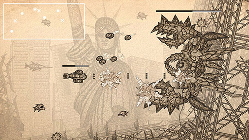 画像ギャラリー No.002のサムネイル画像 / ユニークなアートスタイルにも注目。サイドビュー型シューティング「Earth Atlantis」がiOS向けに配信開始