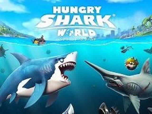 サメを操作して手当り次第に食べまくる「ハングリーシャーク ワールド