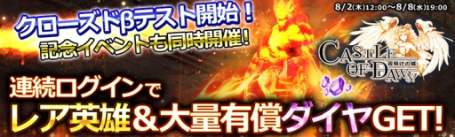 画像ギャラリー No.002のサムネイル画像 / 「CASTLE OF DAWN 夜明けの城」のクローズドβテストが開始。記念イベントも