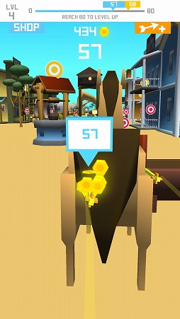 画像ギャラリー No.003のサムネイル画像 / 弓矢を放つシンプルなアクションゲーム「Flying Arrow!」を紹介する「(ほぼ)日刊スマホゲーム通信」第1790回