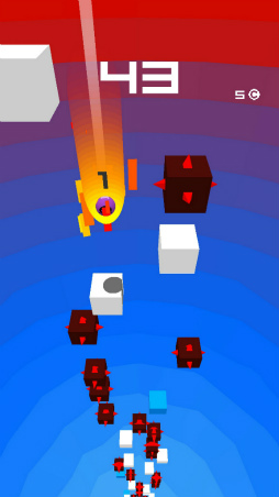 画像ギャラリー No.004のサムネイル画像 / 落ちながらブロックを崩す! スマホ向けブロック崩し「Up sky down」を紹介する「(ほぼ)日刊スマホゲーム通信」第1799回