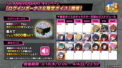 画像ギャラリー No.006のサムネイル画像 / 「ヒプマイARB」,1st ANNIVERSARYキャンペーンを実施