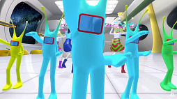 画像集 No.002のサムネイル画像 / PS VR版「スペースチャンネル5 VR あらかた★ダンシングショー」の映像が公開。踊ってスペースポートの人々を救出