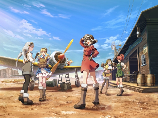 画像ギャラリー No.002のサムネイル画像 / 「荒野のコトブキ飛行隊 大空のテイクオフガールズ!」のプロモーションムービーが公開に。App Store&Google Playで事前登録の受付もスタート