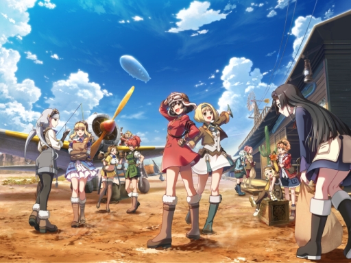 画像ギャラリー No.002のサムネイル画像 / 「荒野のコトブキ飛行隊 大空のテイクオフガールズ!」に★3ルゥルゥと★3タミルが登場。チームソング第2弾の公開も