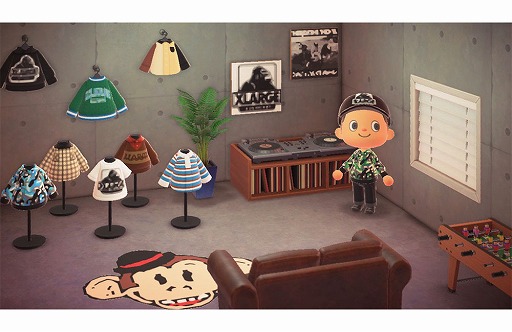 画像ギャラリー No.001のサムネイル画像 / XLARGEが「あつまれ どうぶつの森」用のオリジナルウェアデータを公開