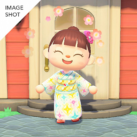 画像集サムネイル一覧 あつまれ どうぶつの森 に着物ブランド ふりふの浴衣が登場 マイデザインにオリジナル新作衣装10柄が無料配布中